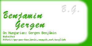 benjamin gergen business card